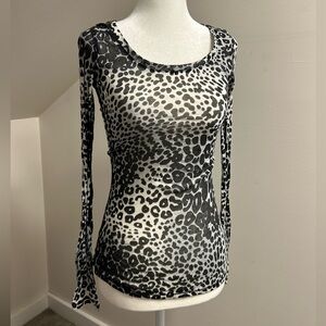 Semi-Sheer Leopard Long Sleeve